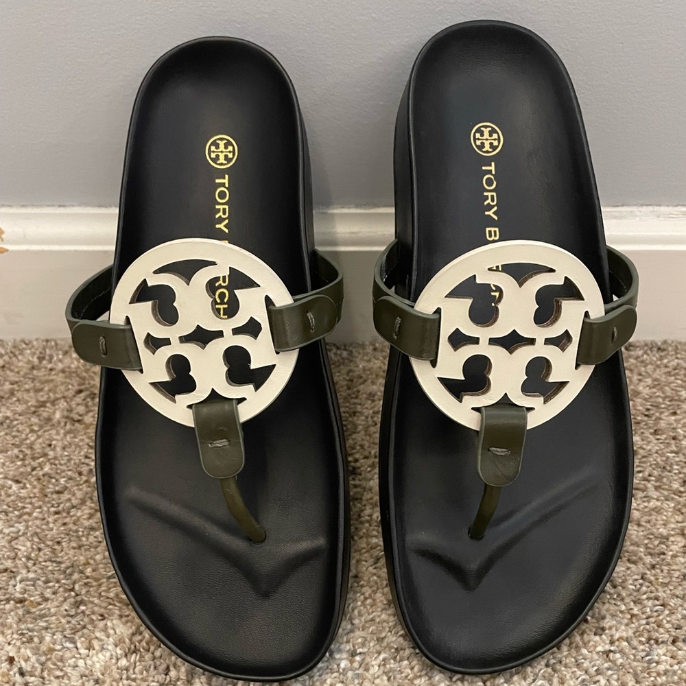Tory Burch Miller Cloud Black Sandals